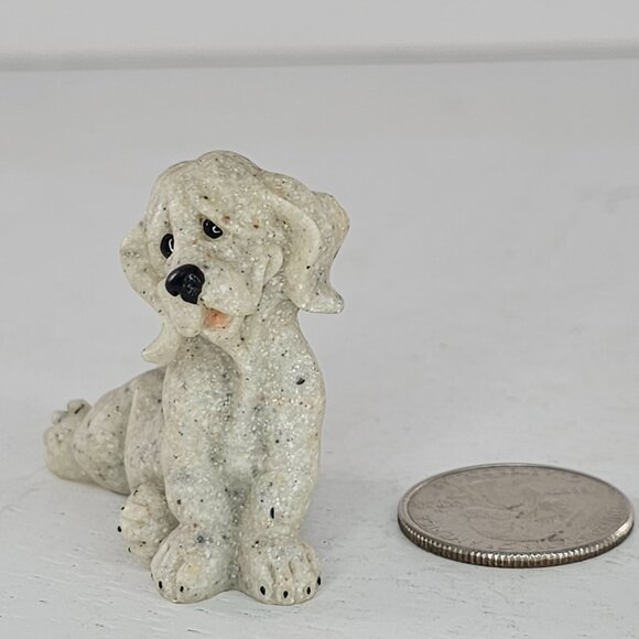 Quarry Critters Puppy Dog Miniature Figurine Second Nature Design - Picture 8 of 8